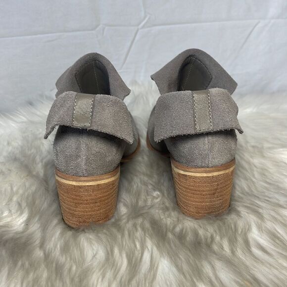 BP. Grey Suede Cuffable Pull On Booties Sz 6 - Picture 3 of 6